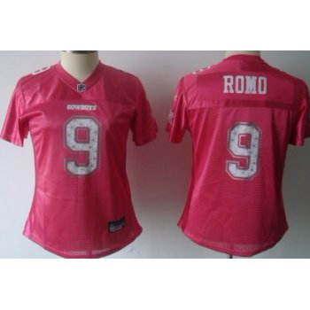 Dallas Cowboys #9 Tony Romo Pink Star Struck Fashion Womens Jersey