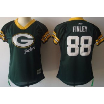 Green Bay Packers #88 Jermichael Finley 2011 Green Womens Field Flirt Fashion Jersey