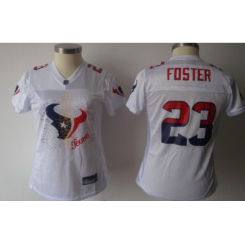 Houston Texans #23 Arian Foster White Fem Fan Womens Jersey