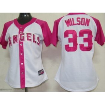 LA Angels of Anaheim #33 C. J. Wilson 2012 Fashion Womens by Majestic Athletic Jersey