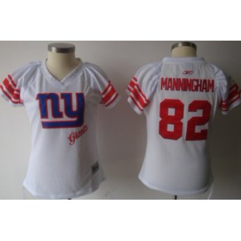 New York Giants #82 Mario Manningham White 2011 Womens Field Flirt Fashion Jersey