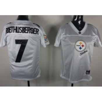 Pittsburgh Steelers #7 Ben Roethlisberger 2011 White Stitched Womens Jersey