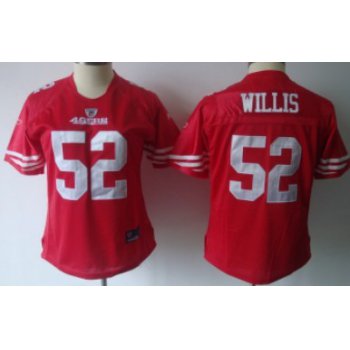 San Francisco 49ers #52 Patrick Willis Red Womens Jersey