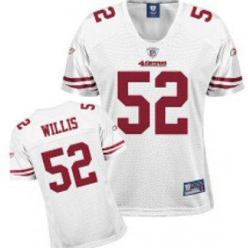 San Francisco 49ers #52 Patrick Willis White Womens Jersey