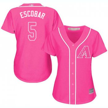 Diamondbacks #5 Eduardo Escobar Pink Fashion Women's Stitched Baseball Jersey