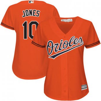 Orioles #10 Adam Jones Orange Alternate Women's Stitched Baseball Jersey
