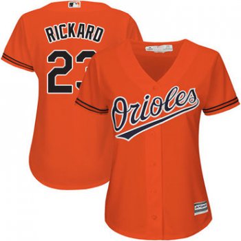 Orioles #23 Joey Rickard Orange Alternate Women's Stitched Baseball Jersey