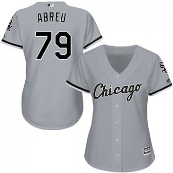 White Sox #79 Jose Abreu Grey Road Women's Stitched Baseball Jersey