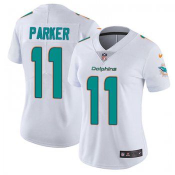 Women's Nike Dolphins #11 DeVante Parker White Stitched NFL Vapor Untouchable Limited Jersey