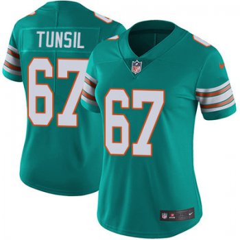 Women's Nike Dolphins #67 Laremy Tunsil Aqua Green Alternate Stitched NFL Vapor Untouchable Limited Jersey