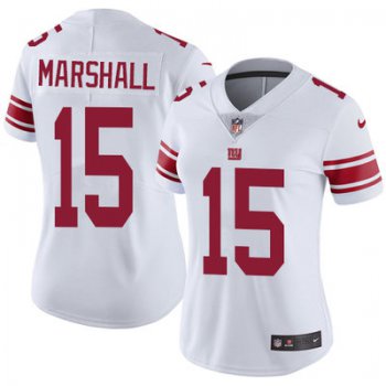 Women's Nike Giants #15 Brandon Marshall White Stitched NFL Vapor Untouchable Limited Jersey