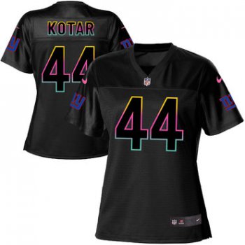Women's Nike Giants #44 Doug Kotar Black NFL Fashion Game Jersey