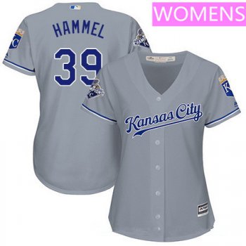 Women's Kansas City Royals #39 Jason Hammel Gray Road Stitched MLB Majestic Cool Base Jersey