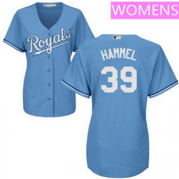 Women's Kansas City Royals #39 Jason Hammel Light Blue Alternate Stitched MLB Majestic Cool Base Jersey