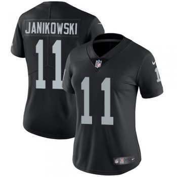 Nike Raiders #11 Sebastian Janikowski Black Team Color Women's Stitched NFL Vapor Untouchable Limited Jersey
