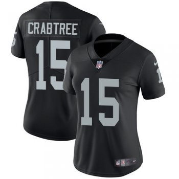 Nike Raiders #15 Michael Crabtree Black Team Color Women's Stitched NFL Vapor Untouchable Limited Jersey