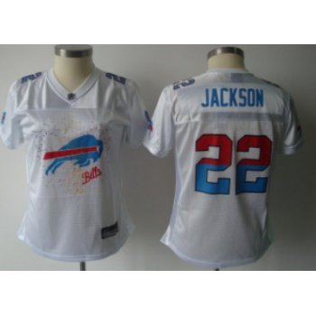 Buffalo Bills #22 Fred Jackson White Fem Fan Womens Jersey