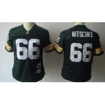 Green Bay Packers #66 Ray Nitschke Green Throwback Womens Jersey