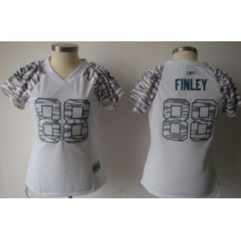 Green Bay Packers #88 Jermichael Finley White Womens Zebra Field Flirt Fashion Jersey