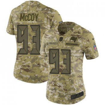 Nike Buccaneers #93 Gerald McCoy Camo Women's Stitched NFL Limited 2018 Salute to Service Jersey