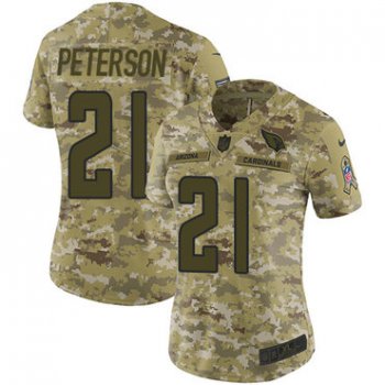 Nike Cardinals #21 Patrick Peterson Camo Women's Stitched NFL Limited 2018 Salute to Service Jersey