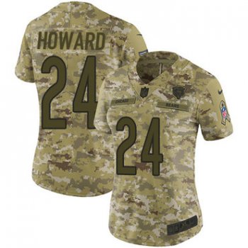 Nike Bears #24 Jordan Howard Camo Women's Stitched NFL Limited 2018 Salute to Service Jersey