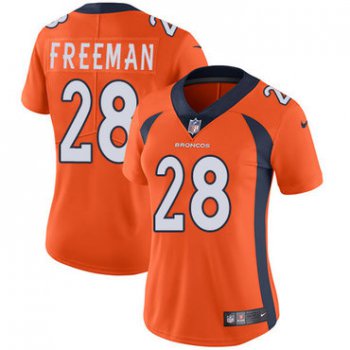 Nike Broncos #28 Royce Freeman Orange Team Color Women's Stitched NFL Vapor Untouchable Limited Jersey