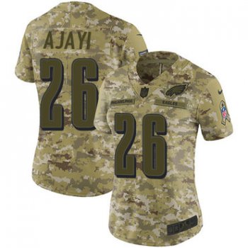 Nike Eagles #26 Jay Ajayi Camo Women's Stitched NFL Limited 2018 Salute to Service Jersey
