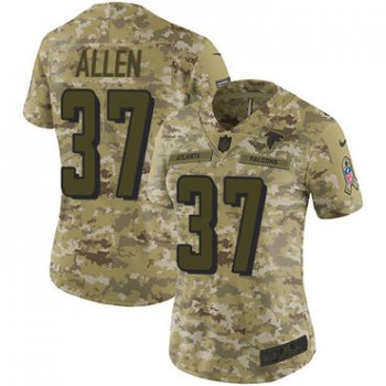 Nike Falcons #37 Ricardo Allen Camo Women's Stitched NFL Limited 2018 Salute to Service Jersey