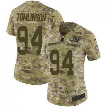 Nike Giants #94 Dalvin Tomlinson Camo Women's Stitched NFL Limited 2018 Salute to Service Jersey