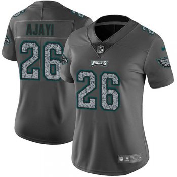 Nike Eagles #26 Jay Ajayi Gray Static Women's Stitched NFL Vapor Untouchable Limited Jersey