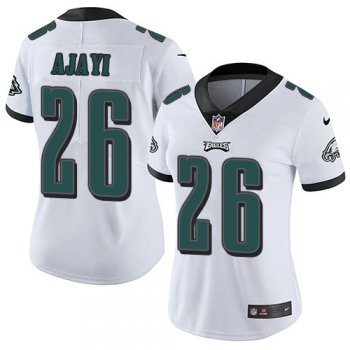 Nike Eagles #26 Jay Ajayi White Women's Stitched NFL Vapor Untouchable Limited Jersey