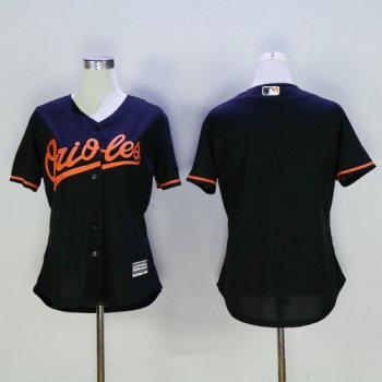 Women's Baltimore Orioles Blank Black Stitched MLB Majestic Cool Base Jersey