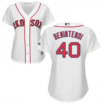 Women's Boston Red Sox #40 Andrew Benintendi White Home Stitched MLB Majestic Cool Base Jersey
