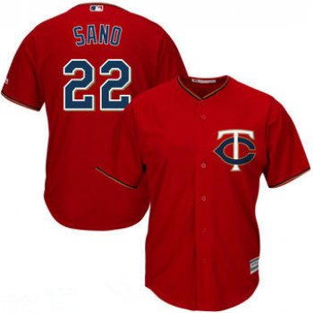 Women's Minnesota Twins #22 Miguel Sano Majestic Scarlet Red Alternate Cool Base Stitched MLB Jersey