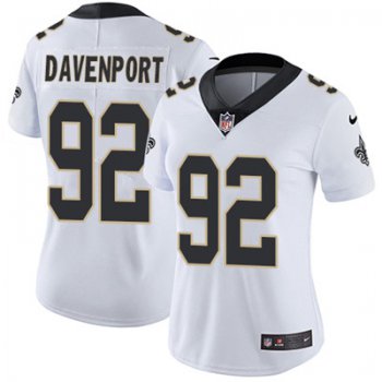 Nike New Orleans Saints #92 Marcus Davenport White Women's Stitched NFL Vapor Untouchable Limited Jersey