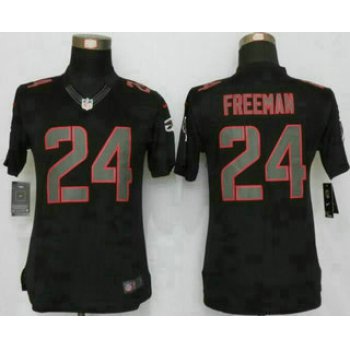 Women's Atlanta Falcons #24 Devonta Freeman Black Impact NFL Nike Limited Jersey