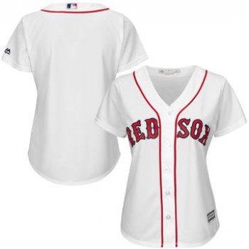 Women's Boston Red Sox Blank White Home Cool Base Baseball Jersey