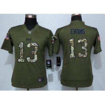 Women's Tampa Bay Buccaneers #13 Mike Evans Green Salute to Service NFL Nike Limited Jersey
