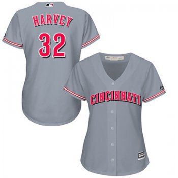 Cincinnati Reds #32 Matt Harvey Grey Road Women's Stitched Baseball Jersey