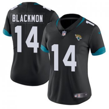 Nike Jacksonville Jaguars #14 Justin Blackmon Black Alternate Women's Stitched NFL Vapor Untouchable Limited Jersey