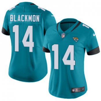 Nike Jacksonville Jaguars #14 Justin Blackmon Teal Green Team Color Women's Stitched NFL Vapor Untouchable Limited Jersey