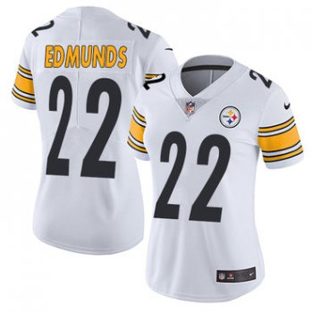 Nike Steelers #22 Terrell Edmunds White Women's Stitched NFL Vapor Untouchable Limited Jersey