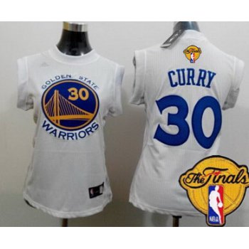 Women's Golden State Warriors #30 Stephen Curry White 2016 The NBA Finals Patch Jersey