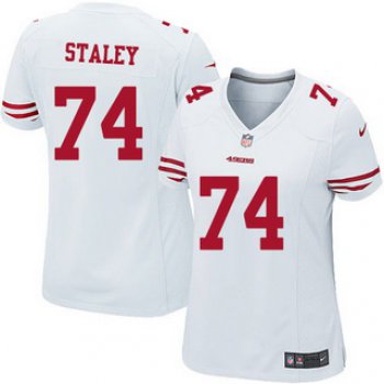 Women's San Francisco 49ers #74 Joe Staley White Nike Jersey