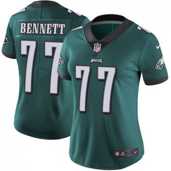 Nike Eagles #77 Michael Bennett Midnight Green Team Color Women's Stitched NFL Vapor Untouchable Limited Jersey