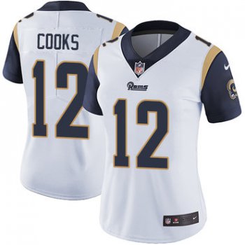Nike Rams #12 Brandin Cooks White Women's Stitched NFL Vapor Untouchable Limited Jersey