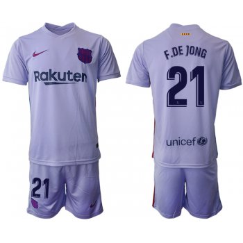Men 2021-2022 Club Barcelona away purple 21 Soccer Jersey