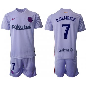 Men 2021-2022 Club Barcelona away purple 7 Soccer Jersey