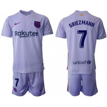 Men 2021-2022 Club Barcelona away purple 7 Soccer Jerseys